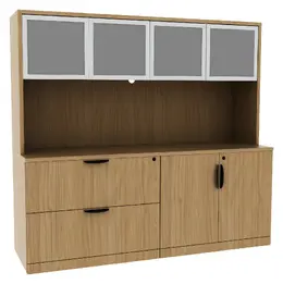 Storage Credenza with Hutch - PL Laminate