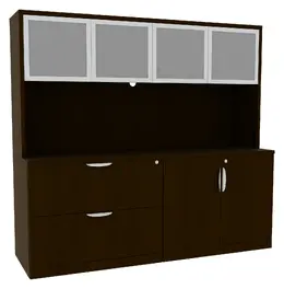 Storage Credenza with Hutch - PL Laminate