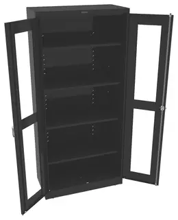 Storage Cabinet with See Through Doors - Deluxe