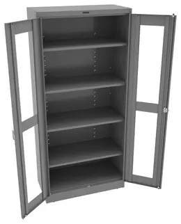 Storage Cabinet with See Through Doors - Deluxe