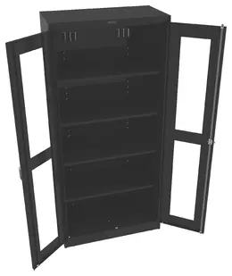 Storage Cabinet with See Through Doors - Deluxe