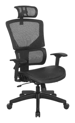 High Back Office Chair with Headrest - Space Seating