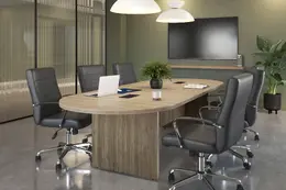 Racetrack Conference Table and Chairs Set - PL Laminate