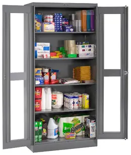 Storage Cabinet with See Through Doors - Deluxe