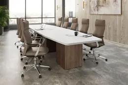 Boat Shaped Conference Table - PL Laminate