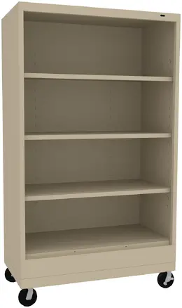 4 Shelf Bookcase on Wheels - Standard