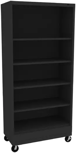 5 Shelf Bookcase on Wheels - Standard