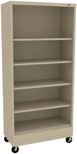 5 Shelf Bookcase on Wheels - Standard