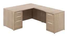 L Shaped Desk with Drawers - Potenza