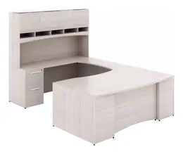 U Shaped Desk with Hutch - Potenza