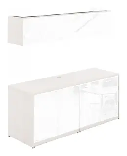 Storage Cabinet with Wall-Mount Hutch - Potenza