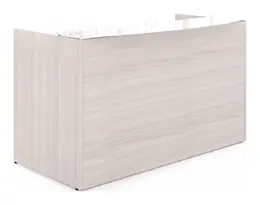 Reception Desk with White Glass Transaction Counter - Potenza