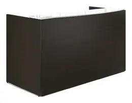 Reception Desk with White Glass Transaction Counter - Potenza