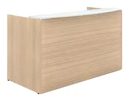 Reception Desk with White Glass Transaction Counter - Potenza