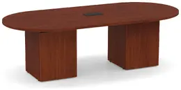 Racetrack Conference Table with Cube Base - PL Laminate