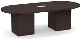 Racetrack Conference Table with Cube Base - PL Laminate