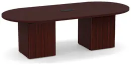 Racetrack Conference Table with Cube Base - PL Laminate