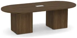 Racetrack Conference Table with Cube Base - PL Laminate