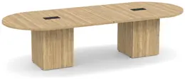 Racetrack Conference Table with Cube Base - PL Laminate