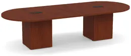 Racetrack Conference Table with Cube Base - PL Laminate