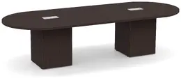 Racetrack Conference Table with Cube Base - PL Laminate