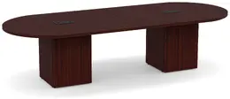 Racetrack Conference Table with Cube Base - PL Laminate