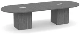 Racetrack Conference Table with Cube Base - PL Laminate