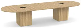 Racetrack Conference Table with Cube Base - PL Laminate