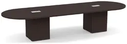 Racetrack Conference Table with Cube Base - PL Laminate