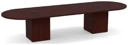 Racetrack Conference Table with Cube Base - PL Laminate