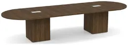 Racetrack Conference Table with Cube Base - PL Laminate