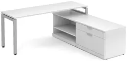 Modern L Shaped Desk with Storage - Elements