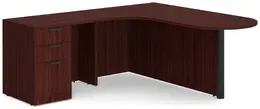 L Shaped Desk with Peninsula - PL Laminate