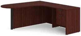 Peninsula Desk with Curved Edge - PL Laminate