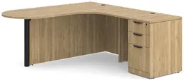 Peninsula Desk with Curved Edge - PL Laminate