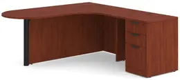 Peninsula Desk with Curved Edge - PL Laminate