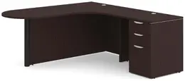 Peninsula Desk with Curved Edge - PL Laminate