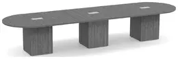 Racetrack Conference Table with Cube Base - PL Laminate