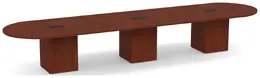 Racetrack Conference Table with Cube Base - PL Laminate
