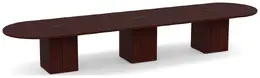Racetrack Conference Table with Cube Base - PL Laminate