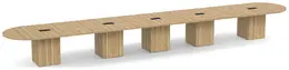 Racetrack Conference Table with Cube Base - PL Laminate