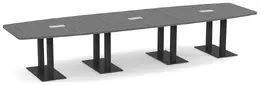 Modern Boat Shaped Conference Table - PL Laminate