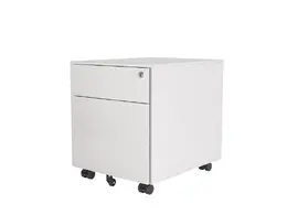 White Mobile Pedestal Drawers - Standard Design - MP