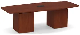 Boat Shaped Conference Table with Cube Base - PL Laminate