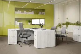 L Shaped Desk with Drawers  - PL Laminate