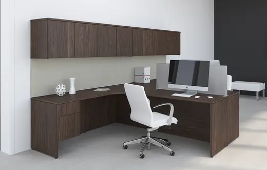 A T shaped Desk for Two Workers