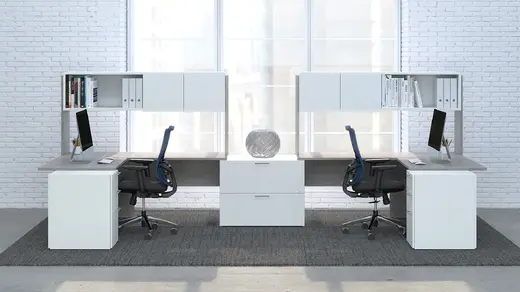 Two Person Desks for the Co-workers who are Inseparable 