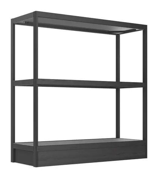 Control Shelving Unit w/ Wood Frame and Wood Veneer Shelves - 48W x 18D x 50H