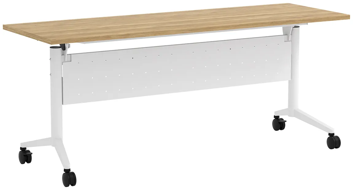 small flip top nesting table with modesty panel 13
