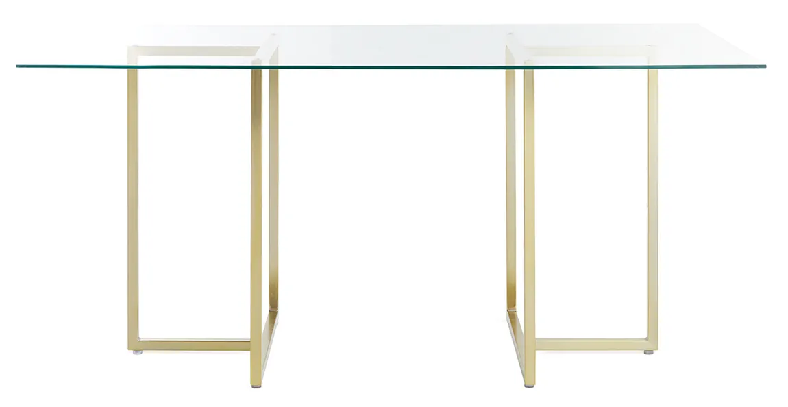 Modern Industrial Glass Table